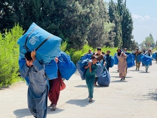 IOM continues its relief operations across Afghanistan in response to mounting, complex humanitarian needs fueled by drought and conflict while reengaging established livelihood, community development and infrastructure projects. Photo IOM