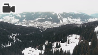 General drone footage of the French Alps.