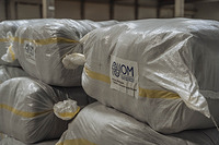 IOM Deputy Director General Ugochi Daniels visits an IOM warehouse in KoÅ¡ice where critical humanitarian relief items will be stored for distributions within Slovakia as well as Ukraine.