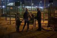 Ukrainian refugees crossing Medyka border in Poland. March 20, 2022