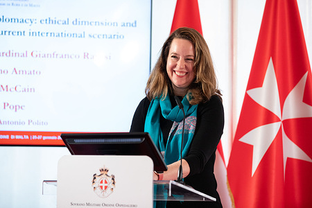 On 11th March 2024 DG Amy Pope spoke at the Conference of the Ambassadors of the Order of Malta, in Rome